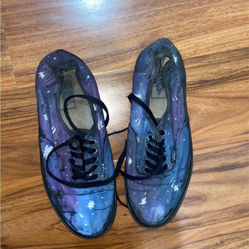 Hand painted Galaxy print vans​